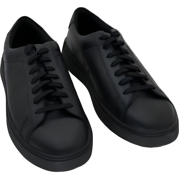 Hugo Boss Clint leather lace-up sneakers black casual low-top men 11 - Picture 1 of 6